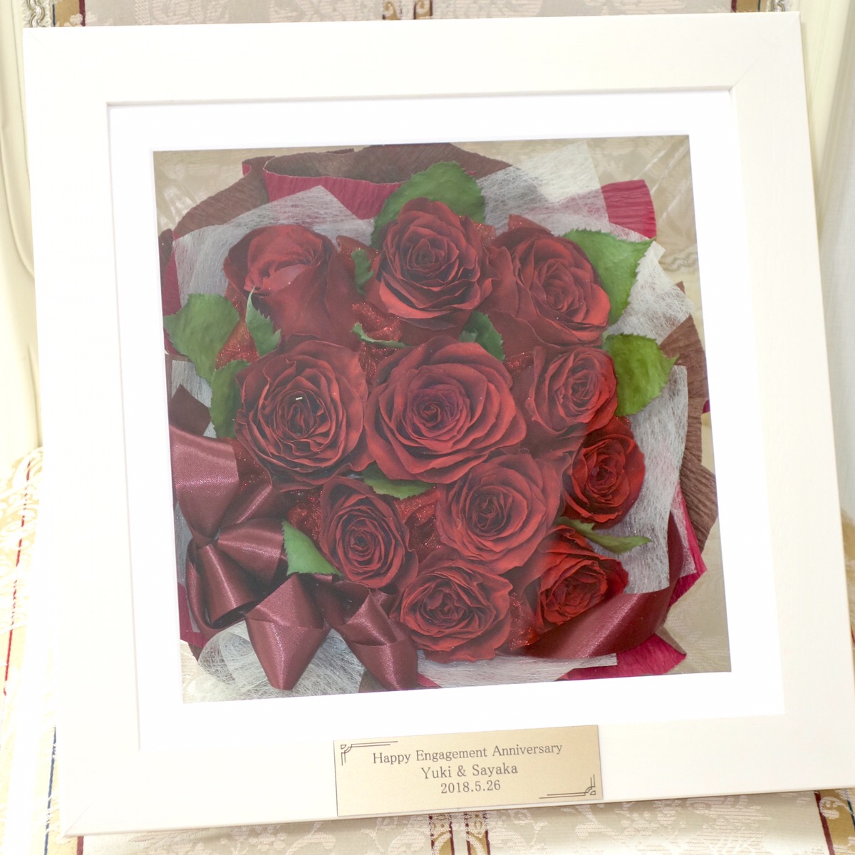 プロポーズ花束保存のご感想 大切に飾らせていただきます