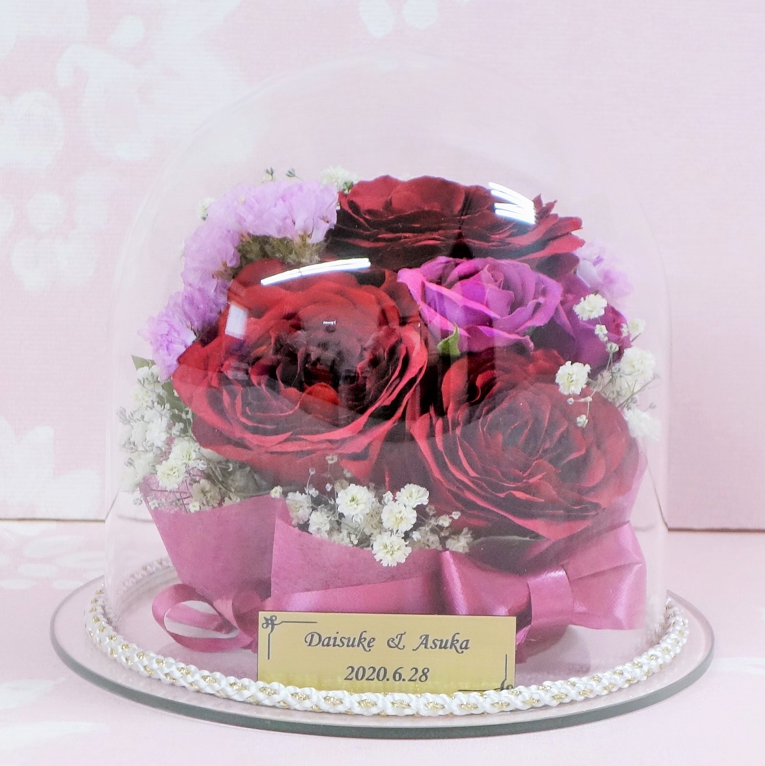 プロポーズ花束保存のご感想 想像以上の仕上がりに感動しています