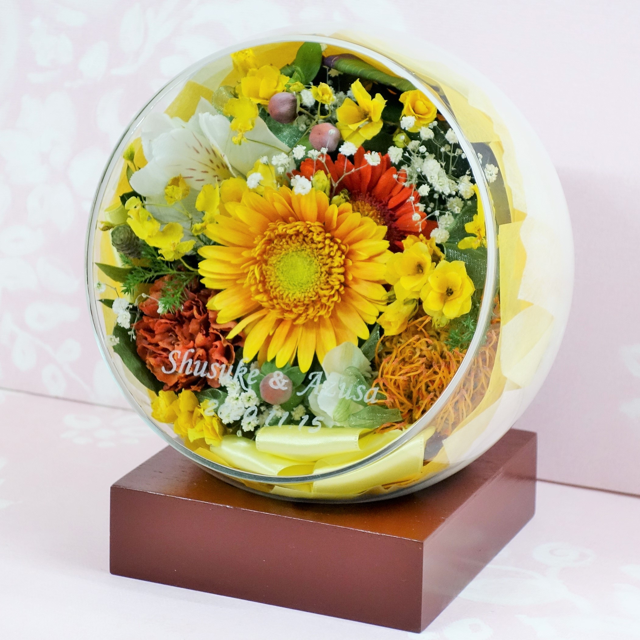 プロポーズ花束保存のご感想 とってもかわいくて早速飾らせてもらいました